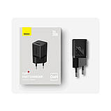 Мережевий зарядний пристрій Baseus GaN5 Fast Charger(mini) 1C 30W EU Black, Quick Charge 3.0, Type-C, фото 4