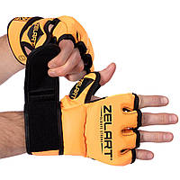 Перчатки для смешанных единоборств MMA Zelart BO-5699 размер xs цвет оранжевый dl
