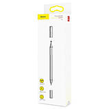 Стилус Baseus Golden Cudgel Capacitive Stylus Pen Silver, алюмінієвий, сумісний з iOS, Android, Windows, фото 2