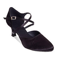 Обувь для бальных танцев женская Латина с закрытым носком Zelart OB-6001 размер 35 цвет черный dl