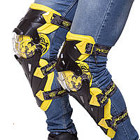Захист коліна та гомілки SCOYCO K12 колір чорний-жовтий dl