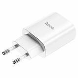 Мережевий зарядний пристрій HOCO N14 Smart Charging single port PD20W charger White, Type-C, 20W, фото 3