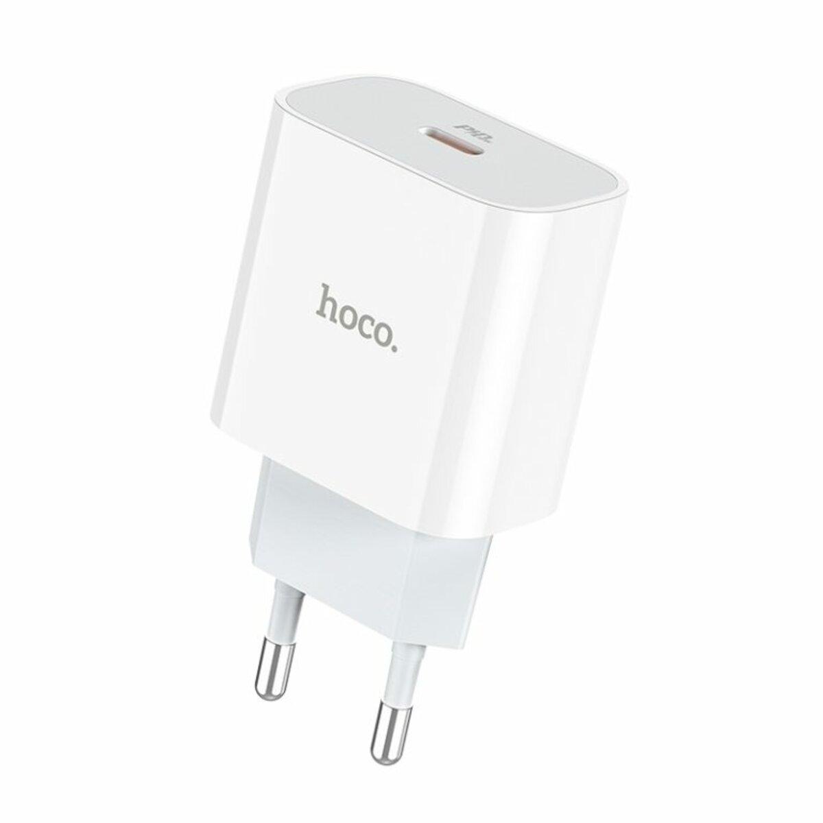 Мережевий зарядний пристрій HOCO C76A Plus Speed source PD20W charger White з QC3.0, 20W, USB-портом, фото 1