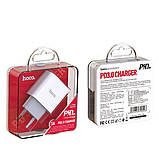 Мережевий зарядний пристрій HOCO C76A Plus Speed source PD20W charger White з QC3.0, 20W, USB-портом, фото 5