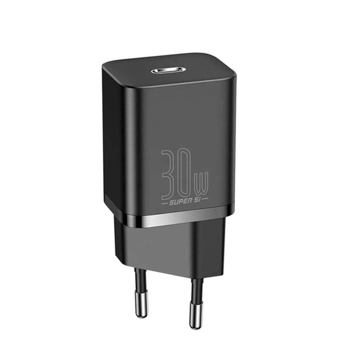 Мережевий зарядний пристрій Baseus Super Si quick charger IC 30W EU Black, швидка зарядка Quick Charge 3.0, фото 1