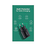 Зарядний пристрій UGREEN ED011 USB Wall Charger (Black(UGR-50459), 10W, компактний, для iPhone/Samsung, фото 2