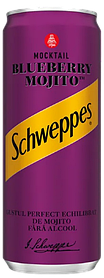 Безалкогольний напій Schweppes Mocktail Blueberry Mojito, 330мл