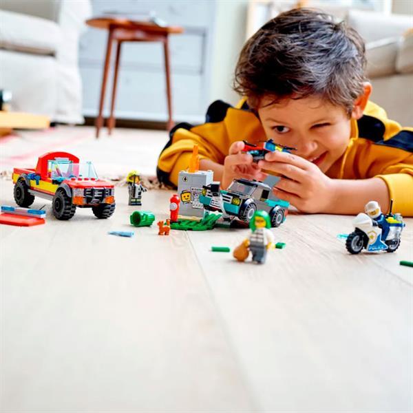 Конструктор LEGO City Пожежна служба і поліцейське переслідування 295 деталей (60319)