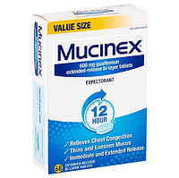 Отхаркивающее средство Mucinex 600 мг, 68 шт., expectorant