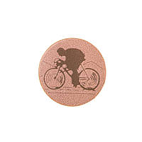 Жетон-наклейка 25мм Zelart Велогонки 25-0036 цвет бронзовый dl