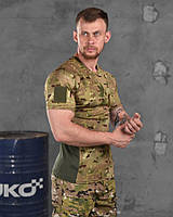Тактическая пароотводящая футболка CoolPass мультикам Армейская военная футболка влагоотводящая coolpas