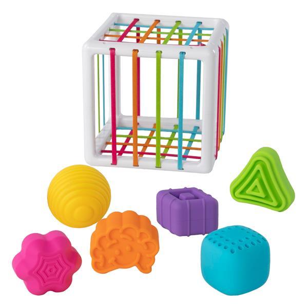Сортер-куб зі стінками-шнурочками Fat Brain Toys InnyBin