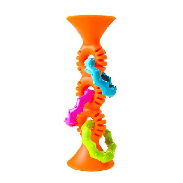 Прорізувач-брязкальце на присосках Fat Brain Toys pipSquigz Loops помаранчевий