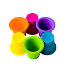 Тактильна іграшка Fat Brain Toys Suction Kupz М'які чашки 6 штук, фото 7