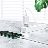 Мережевий зарядний пристрій HOCO C72Q Glorious single port QC3.0 charger 18W White для смартфонів і планшетів, фото 3