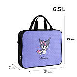 Шкільна сумка Kite Kuromi A4 текстильна 1 відділення (HK24-589), фото 3