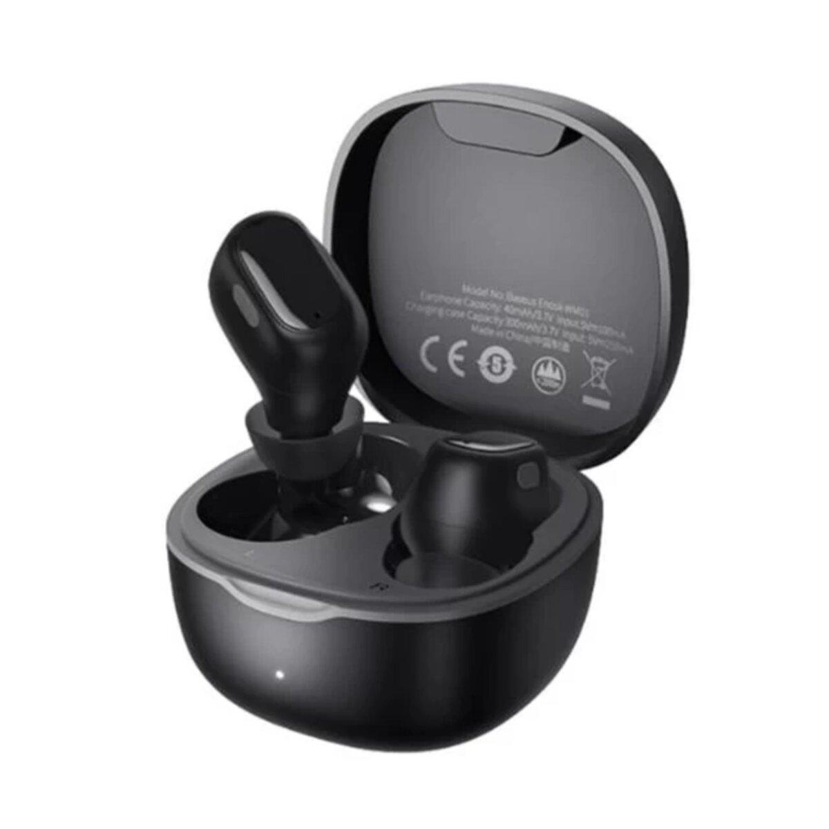 Навушники Baseus Bowie WM01 True Wireless Earphones Black, Bluetooth 5.0, до 25 годин автономності, фото 1