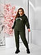 Прогулянковий костюм трикотажний з надписом, штани вільного крою на резинці, універсальні розміри, фото 4