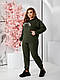 Прогулянковий костюм трикотажний з надписом, штани вільного крою на резинці, універсальні розміри, фото 5
