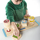 Дерев'яна логічна пірамідка Guidecraft Manipulatives Фігури на різьбі, фото 7