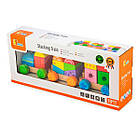 Дерев'яний поїзд Viga Toys Яскраві кубики, фото 3