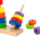 Набір дерев'яних пірамідок Viga Toys Три фігури, фото 4