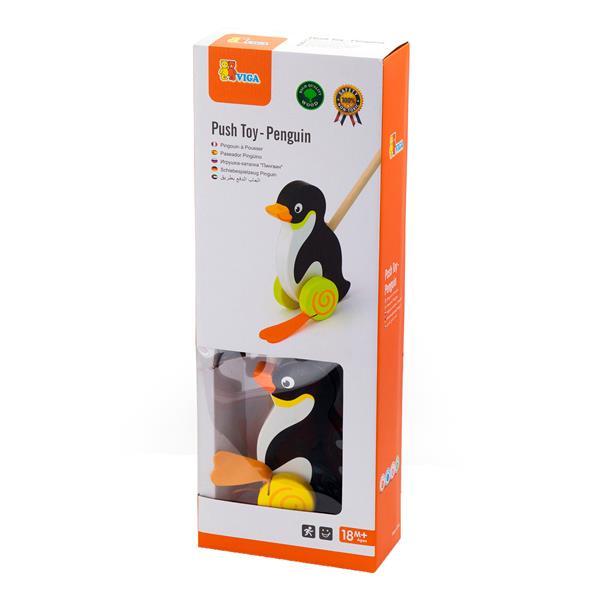 Дерев'яна каталка Viga Toys Пінгвінчик