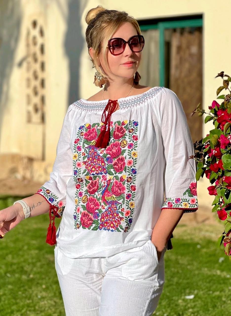 Жіноча блузка вишиванка 100% бавовна (з L по 2XL ), фото 1