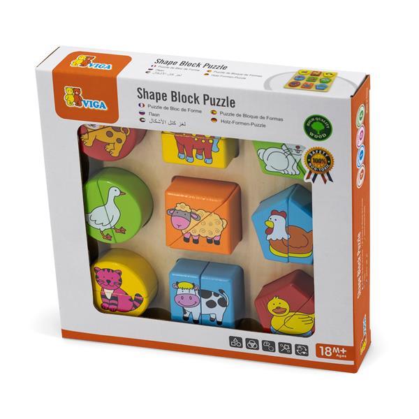 Дерев'яний пазл-сортер Viga Toys Фігури і звірята