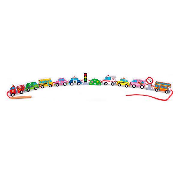 Дерев'яна шнурівка Viga Toys Автотранспорт