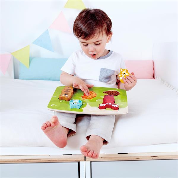 Тактильна рамка-вкладиш Hape Лісові звірята, фото 1