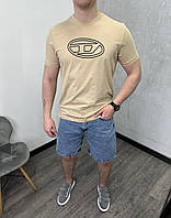 Чоловіча футболка Diesel H4398 темно-бежева