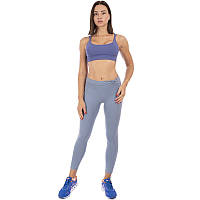 Костюм спортивный женский для фитнеса и тренировок лосины и топ V&X WX020-CK5534 размер L цвет голубой dl
