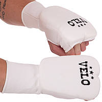 Перчатки (накладки) для карате удлиненные VELO ULI-10019 размер L цвет белый dl