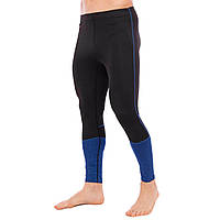 Компрессионные штаны тайтсы для спорта LIDONG LD-1205 размер XL цвет черный-синий dl