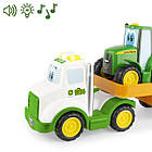 Іграшкова техніка John Deere Kids тягач і трактор зі світлом і звуком, фото 2