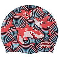 Шапочка для плавання дитяча MadWave Junior SHARKY M057911 колір бірюзовий dl