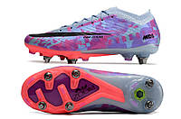 Бутсы гибриды Nike Mercurial Vapor XIV Anti Clog Найк меркуриал фиолетовые Футбольная обувь с шипами