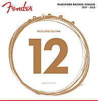 Струны для акустической гитары Fender 60L Phosphor Bronze Acoustic Guitar Strings 12 53 FT, код: 6557073