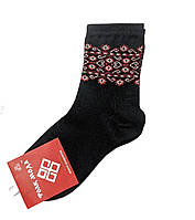 Шкарпетки жіночі чорні з українською вишивкою 38-40 р.