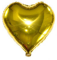 Шар фольгированный сердце ЗОЛОТО, 4 дюйма (12 см) ОТ 50 ШТ