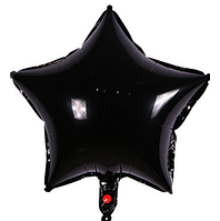 Шар фольгированный звезда ЧЕРНАЯ, 10 дюймов (24 см)