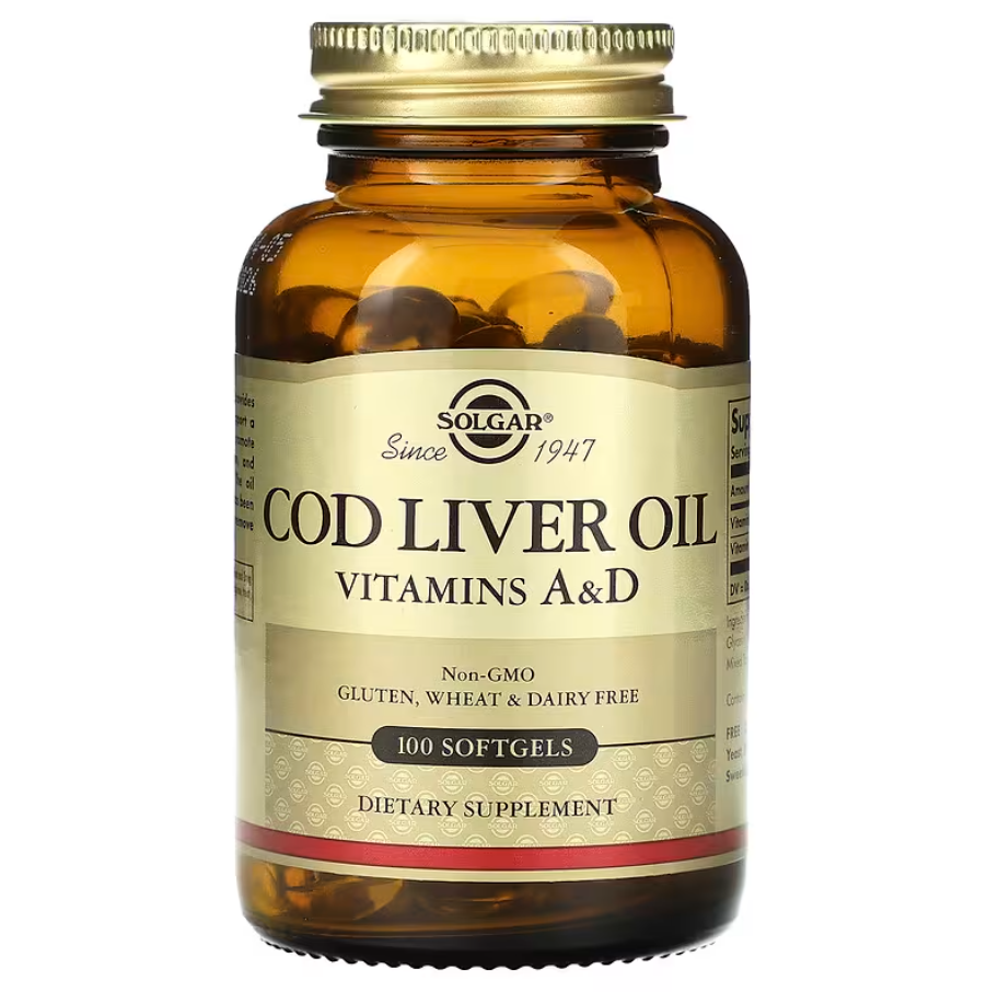 Cod Liver Oil Solgar 100 капсул