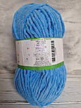 Пряжа плюшева Lady Yarn Baby Soft Kiss  блакитний, фото 3