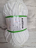 Пряжа плюшева Lady Yarn Baby Soft Kiss  білий, фото 2