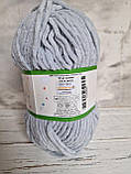 Пряжа плюшева Lady Yarn Baby Soft Kiss світло-сірий, фото 3