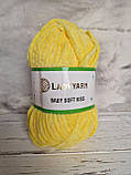 Пряжа плюшева Lady Yarn Baby Soft Kiss світло- жовтий, фото 2