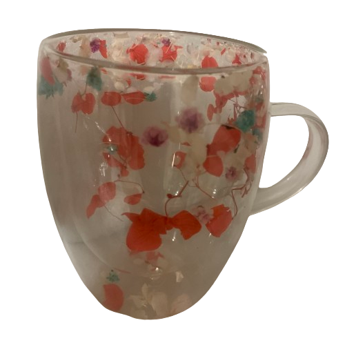 Чашка термостійка з подвійним дном і декором 350 мл, фото 1