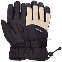 Перчатки горнолыжные мужские теплые MARUTEX AG-903 размер m-l цвет черный-бежевый dl