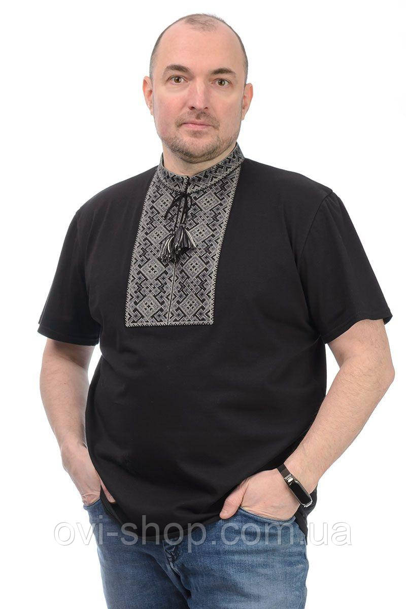 Чоловіча футболка вишиванка (чорний)